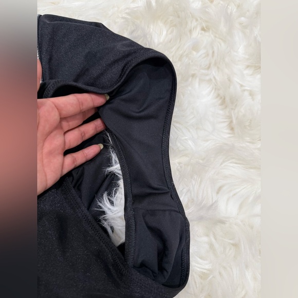 Victoria’s Secret Black High-Leg One-Piece Swimsuit w/Rhinestone Logo Band - Picture 6 of 7